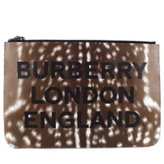 【BURBERRY】バーバリー LONDON ENGLAND セカンドバッグ 8015103 牛革 茶 レディース クラッチバッグ