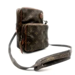 ■良品■LOUIS VUITTON ルイヴィトン　ミニアマゾン　ショルダーバッグ  PVC×レザー ピッグスキン　ECLAIR社ファスナー　フランス製　刻印あり　1983年製