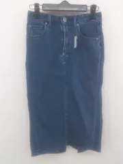 ◇ MOUSSY VINTAGE マウジー デニム 膝下丈 タイト スカート サイズ0 ブルー系 レディース P  【1302240000208】
