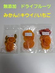 無添加　ドライフルーツ　みかん&りんご&いちご&キウイ
