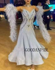 新品未使用 新作 ダンスウェア ラテンダンス 舞台 発表会 ダンス衣装 社交ダンス オーダーメイド　社交ダンス衣装　スタンダードドレス 色変更可