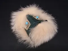 ■極美品■ FENDI フェンディ バッグバグズ モンスター ファー×レザー バッグチャーム キーホルダー ピンク系×グリーン系 AS6704 