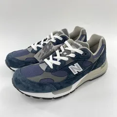 【中古】New Balance U992NY スニーカー 26.5cm グレー ネイビー ニューバランス[10]