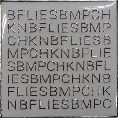 【中古】バッジ・ピンズ(男性) BUMP OF CHICKEN ピンバッジ(正方形/文字) 「BUMP OF CHICKEN STADIUM TOUR 2016 “BFLY”」 カプセル景品