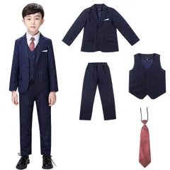 【新着商品】[エムフェイ] 男の子 フォーマル スーツ 4点セット ベスト 子供服 入学式 卒業式 スーツ 発表会 結婚式 七五三
