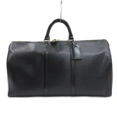 ルイヴィトン　ボストンバッグ　キーポル50 型押しロゴ　南京錠　エピレザー　黒 ルイヴィトン ボストンバッグ キーポル50 型押しロゴ 南京錠