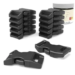 ブラック*16mm*36pcs [Abma Cord] バックル 内径10mm/16mm サイドリリース バックル 12色 36/60/120個入り プラスチック バックル 差し込みバックル パラコード パーツ ブレスレット 犬の首輪 ストラップ DIY用 カ