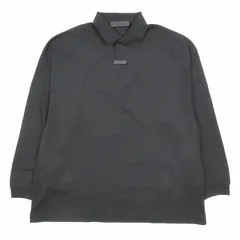 エフオージー エッセンシャルズ FOG ESSENTIALS PIQUE POLO ポロシャツ ロゴプレート 長袖 トップス 黒 ブラック XS メンズのサムネイル