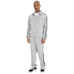 PRO CLUB SUNSET TRACK SET UP【GRAY】 (M・L・XL・2XL)(プロクラブ 通販 メンズ 大きいサイズ セットアップ 上下 セット ジャージ トラックジャケット トラックパンツ ジョガーパンツ)
