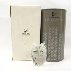 スワロフスキー 置物 フクロウ クリスタルオブジェ オーストリア製 ブランド レディース クリア SWAROVSKI 【中古】