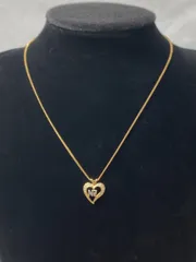 〈美品〉ニナリッチ　ラインストーン　ゴールド系　ネックレス