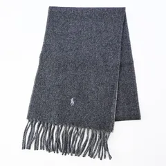 新品 ポロ ラルフローレン マフラー メンズ レディース リバーシブル チャコール クラシックグレー 男女兼用 PC0455 036 POLO RALPH LAUREN クリスマス プレゼント