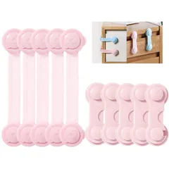 新品 引出しロック ドアロック ピンク 赤ちゃん 子供 ベビーガード 安全 回転式 多機能 剥がせる 猫いたずら防止 地震対策 扉ロック 戸棚 引き戸 Senteria【10本セット】チャイルドロック 冷蔵庫 食器棚 便座 網戸 タンス ストッパー 家具を傷つ