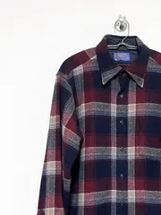 【PENDLETON】USA製 70s L/S チェックウールシャツ M ペンドルトン ヴィンテージ 古着