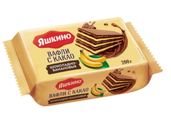 YASHKINO ウエハース 「リッチココア」チョコレート＆バナナ味 200g　（3パック）