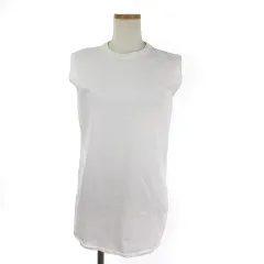 エイトン ATON SUVIN AIR SPINNING ROUND HEM TANK TOP ラウンドヘムタンクトップ カットソー ノースリーブ コットン 無地 KK.AG.IM.0032 白 ホワイト 1 ■SM1のサムネイル