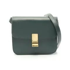 セリーヌ CELINE ショルダーバッグ クラシック ティーン ボックス 192523 ダークグリーン レザー クラシック ティーンボックス レディース Used A