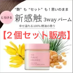 【新品未使用品/2個まとめ売り】ザ パブリック オーガニック スーパー ポジティブ クリーミー ヘアバーム 40g スタイリング トリートメント アロマ 精油 ヘアセット ヘアケア 日本製　バーム