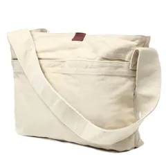 【新品】ショルダーバッグ レディース キャンバス 男女兼用（アイボリー）