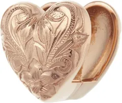 アクセサリーショップPIENA/ピアス ピエナ サージカルステンレス316L 片耳用 1個売り ハワイアンジュエリー ハート プルメリア スクロール フープピアス レディース ピンクゴールド(ピンクゴールド(片耳用))