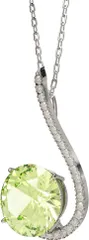 ZURSANA レディースペンダントネックレスS925シルバー 誕生石ジュエリー 女性への贈り物 結婚記念日のプレゼントに Green of Life( Green of Life)