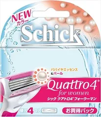 【3セット】 クアトロ４フォーウーマン替刃（４コ入） 【 シック(Schick) 】 【 女性用カミソリ 】のサムネイル