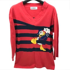 ICEBERG アイスバーグ ディズニー ドナルドダック ボーダー ニット トップス 赤 m14167