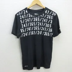 H■ナイキ/NIKE THE NIKE TEE DRI-FIT プリントTシャツ【M】黒/MENS■100【中古】