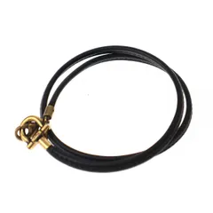 Salvatore Ferragamo サルバトーレ フェラガモ レザーコードブレスレット  ダークブラウンのサムネイル