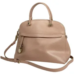 フルラ Furla ロゴ ハンドバッグ 2WAY ショルダーバッグ パイパー ハンドバッグ レザー ピンク レディース 【中古】