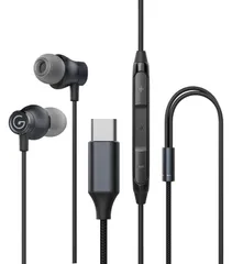 【在庫処分】タイプc イヤホン Type-C イヤフォン マイク付き 磁気設計 DACチップ HiFi カナル 通話 音量調節 リモコン付き 有線 GEVO USB C 音漏れ防止 ノイズキャンセリング 軽量 収納ケース付 iPhone 15 iPad min