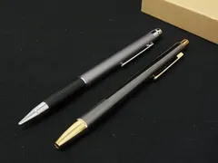 ■美品■ PLATINUM プラチナ ノック式 ボールペン シャープペンシル 筆記用具 文房具 ステーショナリー 2点セット DF4432