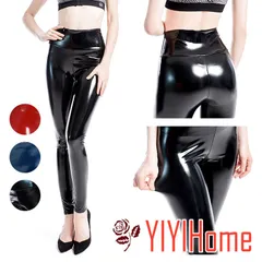 スキニーパンツ ステージ衣装エナメルパンツ メタリックレギンス ダンスウェア衣装ロングパンツ 演出服タイトパンツ舞台衣装レディース フェイクレザー光沢シャイニー パーティー ハイウエスト メタル クラブ細身ダンサーDSイベント長ズボン スリムパンツ ストレッチ