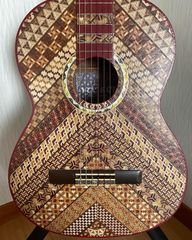 箱根寄木細工楽器 アコースティックギター ハンドメイド試作品