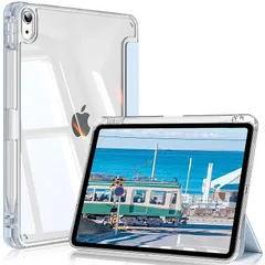 【新品】 SQBEBS iPad Air 11インチ (M3/M2) ケース 2025/2024 iPad Air 5/4 ケース 2022/2020 10.9インチ 透明 アクリル ペンシルホルダー付き Apple Pencil Pro/USB-C の対 0