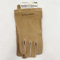 【未使用】モンベル レザー キャンプグローブ M タン 1118708 ユニセックス mont-bell
