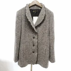 #wnc ハーディエイミス HARDYAMIES ジャケット 43 グレー系 茶 ミックスツイード 大きいサイズ アンゴラ混 レディース [730607]のサムネイル