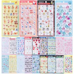 ボンボンドロップシール 第1弾 サンリオ ディズニー スヌーピー しずくちゃん シール ぷっくり ぷくぷく クリア 立体 つや デコ キャラクター