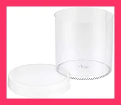 【スタッフおすすめ！】cotta PET円筒ケース 70径*H70mm フタ付 透明 7径*H7cm 65882 10個入