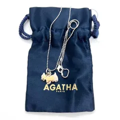 美品★ AGATHA アガタ ネックレス テリア シルバー ゴールド