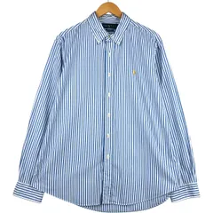古着 ラルフローレン Ralph Lauren CUSTOM FIT 長袖 ボタンダウンストライプシャツ メンズXL相当/eaa594549