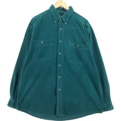 古着 90年代 エディーバウアー Eddie Bauer 黒タグ 長袖 ボタンダウン コーデュロイシャツ メンズL相当 ヴィンテージ/eaa521756