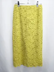 ◇ Θ Spick & Span スピック アンド スパン レース ロング丈 タイト スカート サイズ38 イエロー レディース E  【1507010009829】
