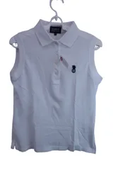 PEARLY GATES(パーリーゲイツ) ノースリーブポロシャツ 白 レディース 1 055-6260602 ゴルフ用品 2406-0200 中古