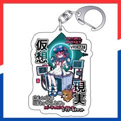 【特価商品】Vket×VRChatコラボ アクキー HIKKY 青(24')