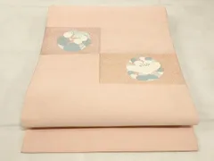 平和屋着物◎爪掻き本綴れ　八寸名古屋帯　草花文　金銀糸　正絹　逸品　AAAL0709Apf