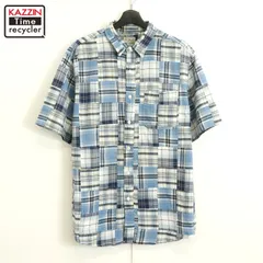 00s L.L.Bean チェック柄 パッチワーク 半袖シャツ メンズ 表記Mサイズ