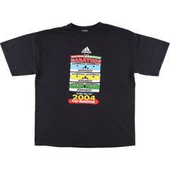 古着 00年代 アディダス adidas スポーツプリントTシャツ メンズXL/eaa438505