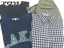 ◇ 《 GLOBAL WORK まとめ売り4点セット サイズMのみ シャツ トレーナー ワンピース パンツ レディース 》  【1101270001823】