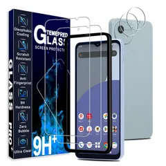 フィルム+2枚レンズフィルム 】 AQUOS wish4 AQUOS SH-52E 保護フィルム ガイド枠付き【国産旭硝子素材製2枚 wish 4 フィルム 4 強化ガラス 超薄 硬度9H wish 耐衝撃 飛散防止 ガラスフィルム 気泡ゼロ 指紋防止 高質
